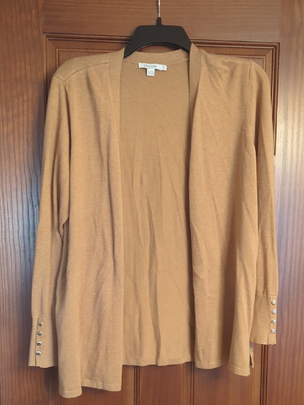 Chico's Open-Front Cardigan Sweater - Camel/Tan